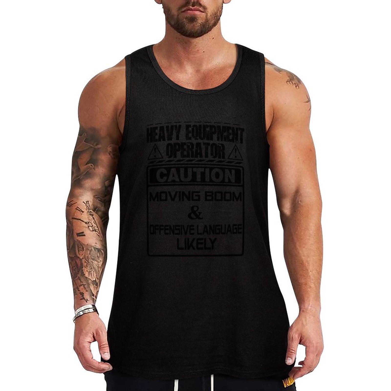 Heavy Equipment Vector - เสื้อกล้ามทรงคลาสสิกสำหรับใส่ในชีวิตประจำวัน ลายกราฟิกเวกเตอร์อุปกรณ์หนักสำหรับผู้ปฏิบัติงาน