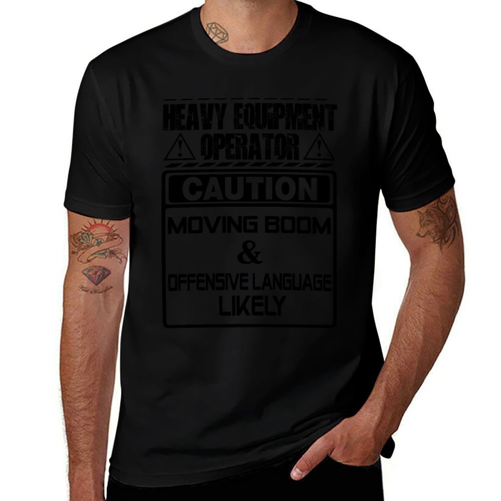 Heavy Equipment Vector - เสื้อยืดลายกราฟิกเวกเตอร์สำหรับผู้ควบคุมอุปกรณ์หนัก เสื้อยืดออกกำลังกาย แขนสั้น เสื้อยืดกีฬา