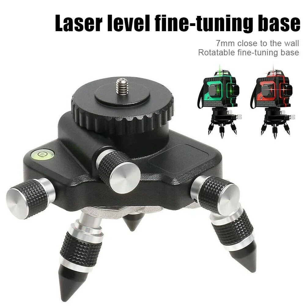 Laser Level Rotary - ระดับเลเซอร์ขาตั้งกล้องฐานยึดองศาหมุนปรับ Fine-tuning เมตรขาตั้งกล้องเลเซอร์ระดับผู้ถือเครื่องมือ