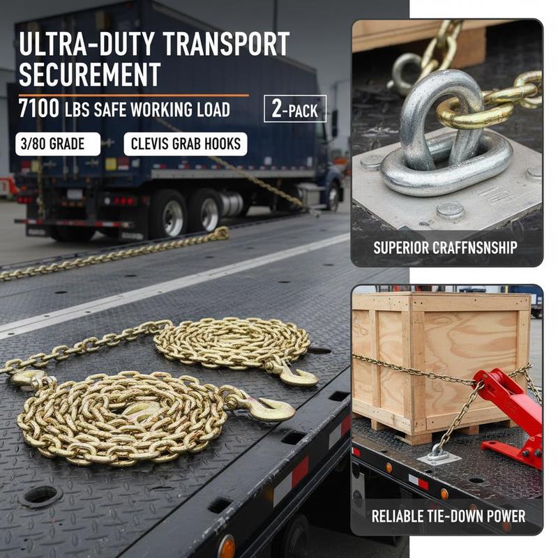 โซ่ลากจูงขนาด 3/8 นิ้ว x 10.3  - Heavy Equipment Hauling บทวิจารณ์และราคา