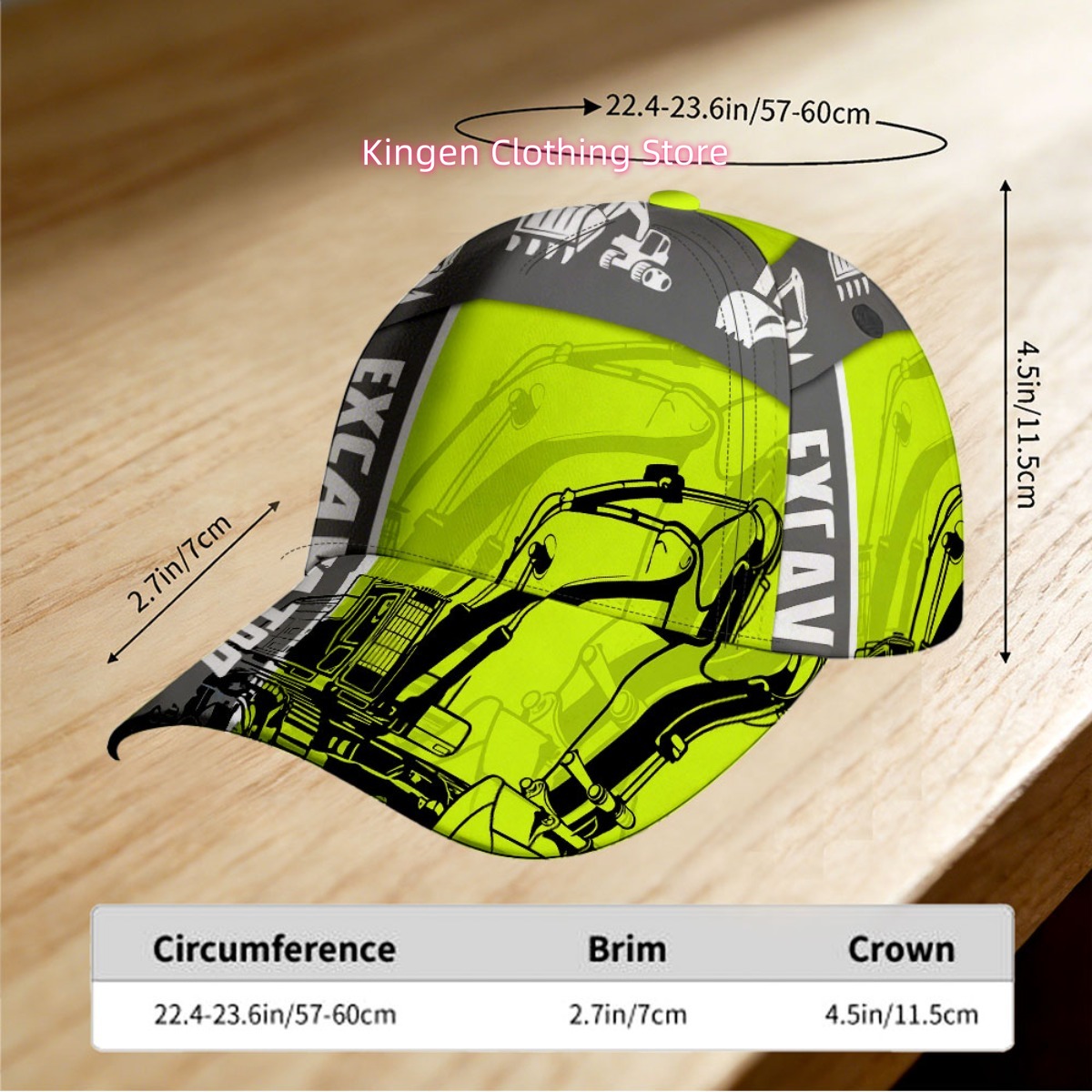 หมวกแก๊ปแบบปรับได้ 1 ชิ้น พร้อ - Heavy Equipment Vector บทวิจารณ์และราคา