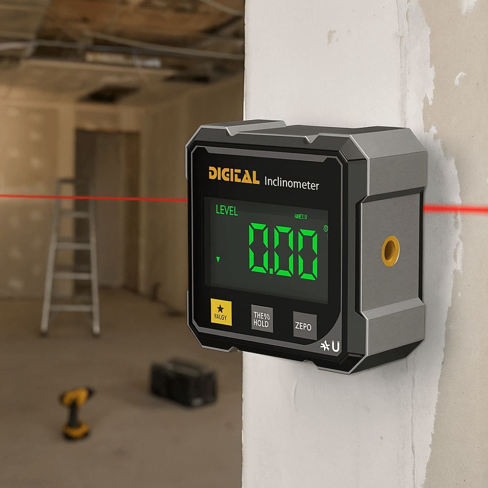 สี่ด้านจอแสดงผลเครื่องวัดมุมดิ - Laser Level Rotary บทวิจารณ์และราคา