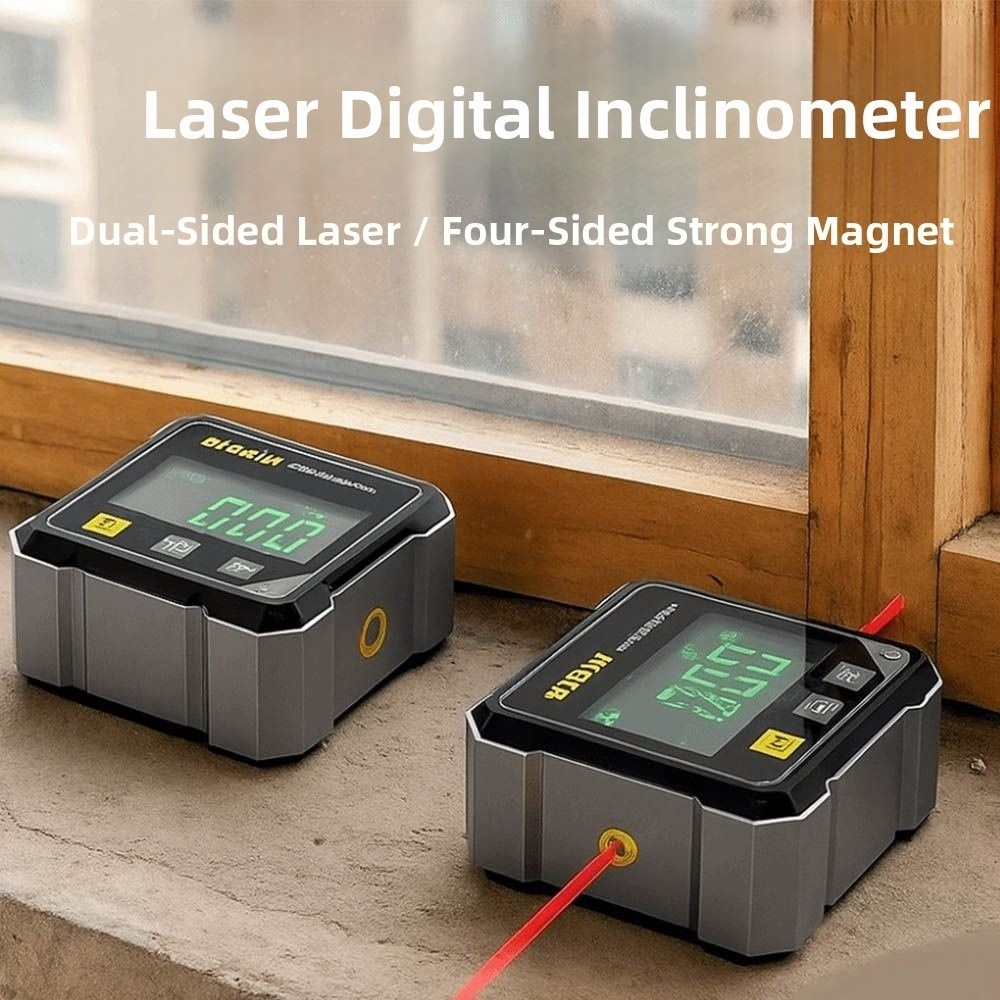 สี่ด้านจอแสดงผลเครื่องวัดมุมดิ - Laser Level Rotary บทวิจารณ์และราคา