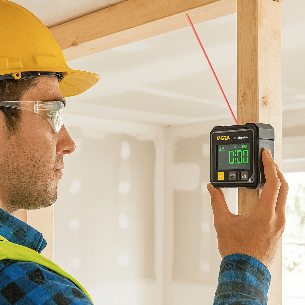 สี่ด้านจอแสดงผลเครื่องวัดมุมดิ - Laser Level Rotary บทวิจารณ์และราคา