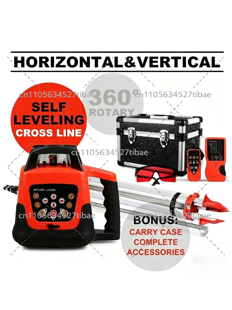 ระดับเลเซอร์ลำแสงสีแดง ระยะ 50 - Laser Level Rotary บทวิจารณ์และราคา