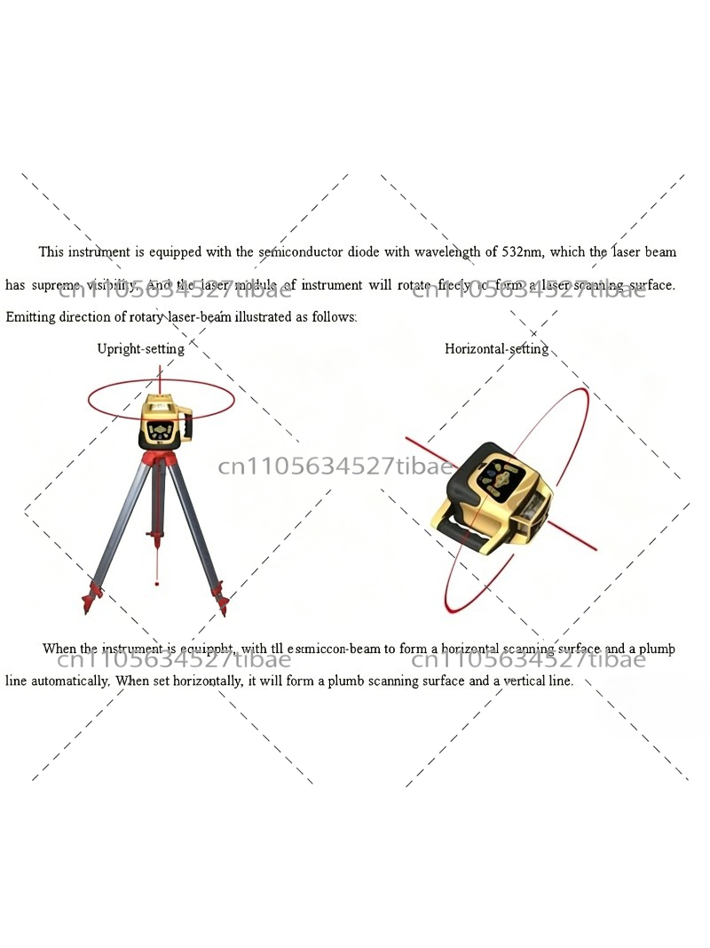 ระดับเลเซอร์ลำแสงสีแดง ระยะ 50 - Laser Level Rotary บทวิจารณ์และราคา