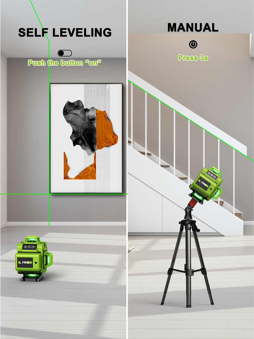 LFINE 4D 16 เส้น 360 Self-leve - Laser Level Rotary บทวิจารณ์และราคา