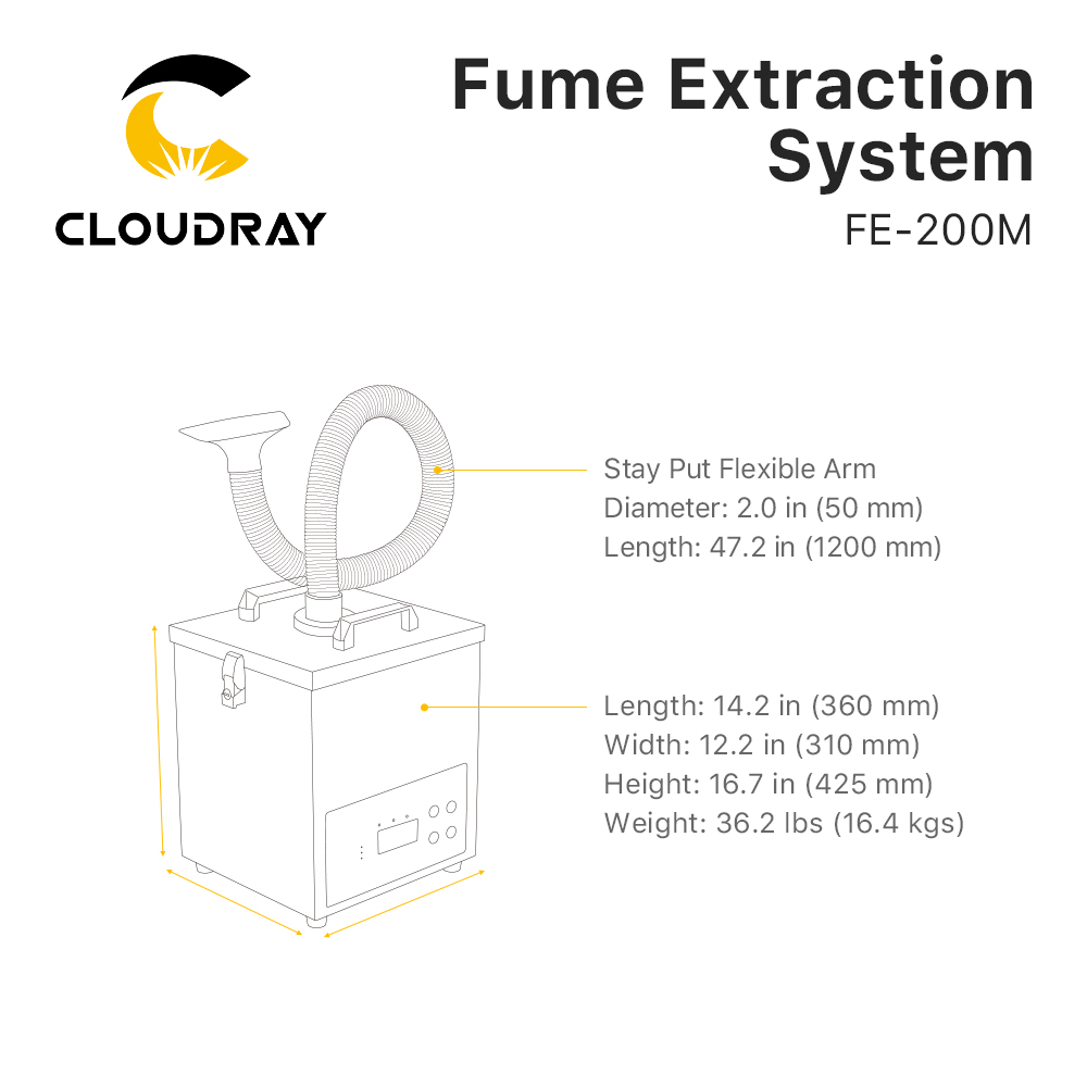 ระบบดูดควัน Cloudray รุ่น FE-2 - Laser Level Rotary บทวิจารณ์และราคา